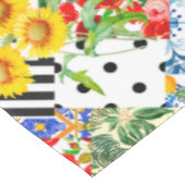 Italiaans,Siciliaanse kunst,patchwork,zomerbloemen Tafelkleed (Gekanteld)