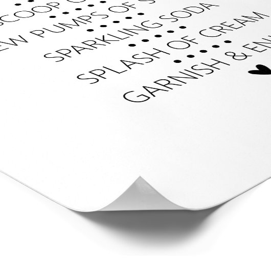 Italiaans Soda Bar bord Poster (Hoek)