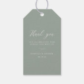 Italiaans Solid Sage Green Wedding Cadeaulabel (Voorkant)