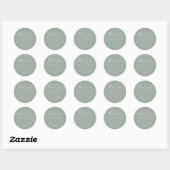 Italiaans Solid Sage Green Wedding Ronde Sticker (Vel)