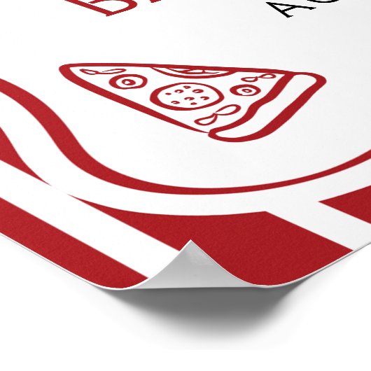 Italiaans Special Delivery Baby shower Welkomstbor Poster (Hoek)