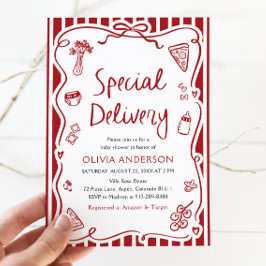 Italiaans speciale levering grillig Baby shower Kaart