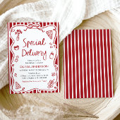 Italiaans speciale levering grillig Baby shower Kaart