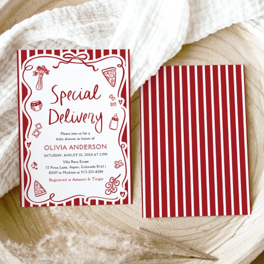 Italiaans speciale levering grillig Baby shower Kaart