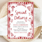 Italiaans speciale levering grillig Baby shower Kaart