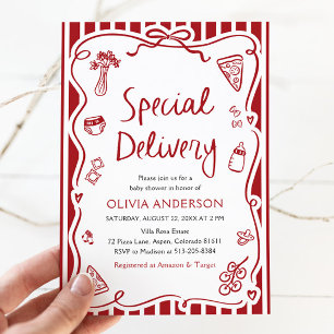 Italiaans speciale levering grillig Baby shower Kaart