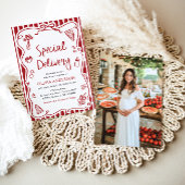 Italiaans speciale levering grillig Baby shower Kaart