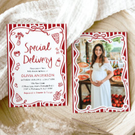 Italiaans speciale levering grillig Baby shower Kaart