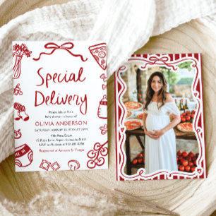 Italiaans speciale levering grillig Baby shower Kaart