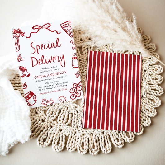 Italiaans speciale levering grillig Baby shower Kaart