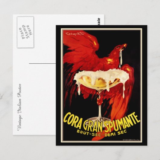  Italiaans Spumante Advertisement Briefkaart (Voorkant / Achterkant)