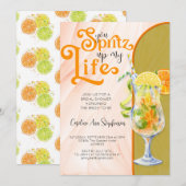 Italiaans stijl Aperol Spritz cocktail Vrijgezelle Kaart (Voorkant / Achterkant)