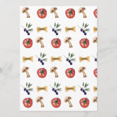 Italiaans Stijl Menukaart Pasta Pizza (Achterkant)