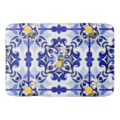 Italiaans stijl, tegels, majolica, citroen, all-ov badmat (Voorkant)