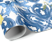 Italiaans stijl, tegels, majolica, citroen, all-ov cadeaupapier (Rol Hoek)