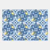 Italiaans stijl, tegels, majolica, citroen, all-ov inpakpapier vel (Voorkant 3)
