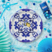 Italiaans stijl, tegels, majolica, citroen, all-ov papieren bordje (Feest)