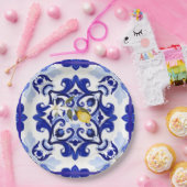 Italiaans stijl, tegels, majolica, citroen, all-ov papieren bordje (Feest)