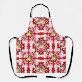 Italiaans stijl, tegels, majolica, citroen, all-ov schort (Voorkant)