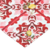 Italiaans stijl, tegels, majolica, citroen, all-ov tafelkleed (Gekanteld)