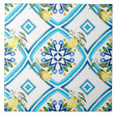 Italiaans stijl, tegels, majolica, citroen, all-ov tegeltje (Voorkant)