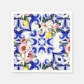 Italiaans stijl, tegels, majolica, citroen All-Ove Servet (Voorkant)