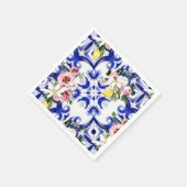 Italiaans stijl, tegels, majolica, citroen All-Ove Servet (Hoek)