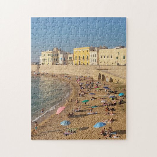 Italiaans strand in Gallipoli, Puglia Legpuzzel (Verticaal)