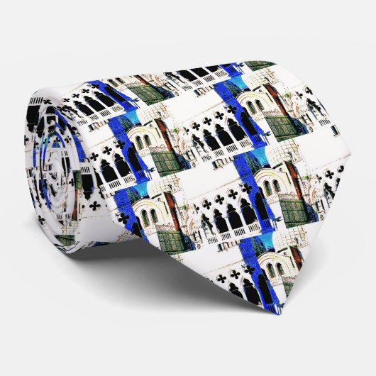 Italiaans Stropdas Venice Doge's Palace St. Marks  (Opgerold)