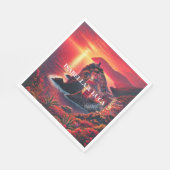 Italiaans Sunset Coastal Bold Rood & Sinaasappel K Servet (Hoek)