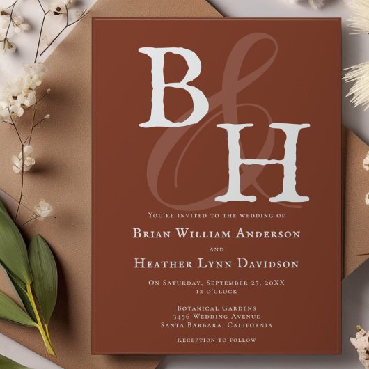 Italiaans Sunset Sinaasappel Minimalistische Monog Kaart