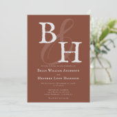 Italiaans Sunset Sinaasappel Minimalistische Monog Kaart (Staand voorkant)