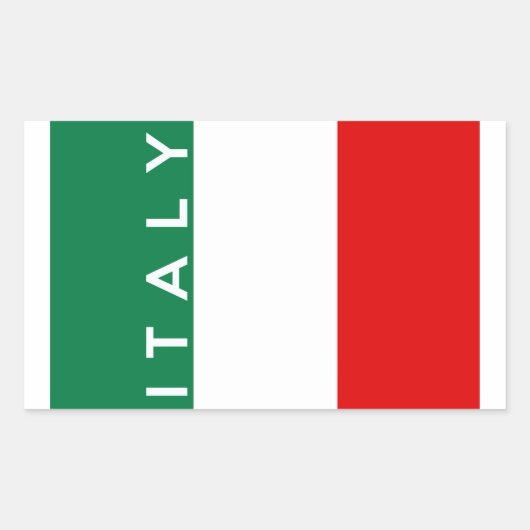 italiaans symbool naam land vlag rechthoekige sticker (Voorkant)