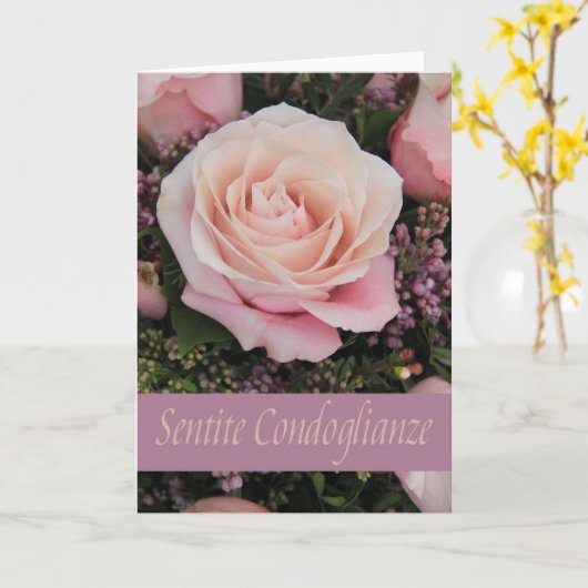 italiaans sympathie Sentite Condoglianze Kaart (Gele Bloem)