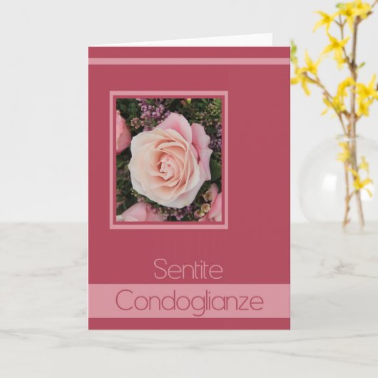 italiaans sympathie Sentite Condoglianze Kaart (Gele Bloem)