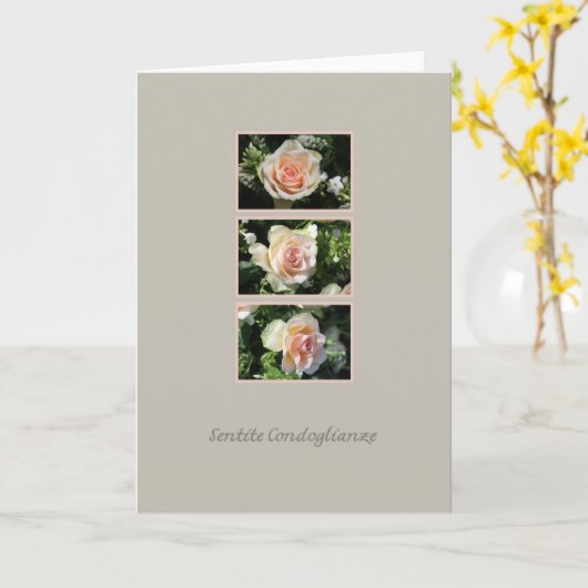 italiaans sympathie Sentite Condoglianze Kaart (Gele Bloem)