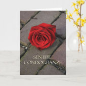 italiaans sympathie Sentite Condoglianze Kaart (Gele Bloem)