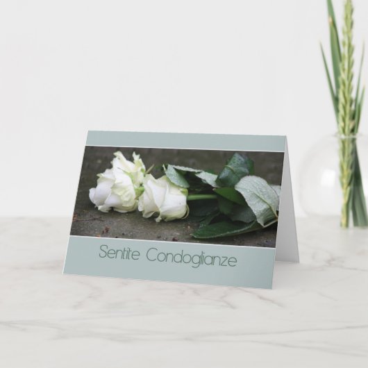 italiaans sympathie Sentite Condoglianze Kaart (Voorkant)