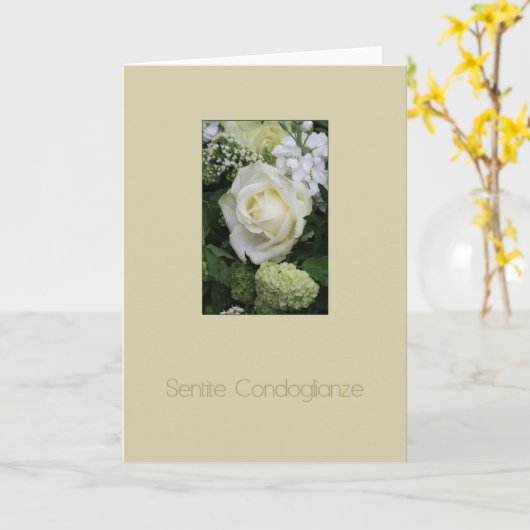 italiaans sympathie Sentite Condoglianze Kaart (Gele Bloem)