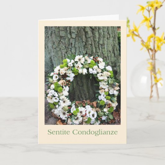 italiaans sympathie Sentite Condoglianze Kaart (Gele Bloem)
