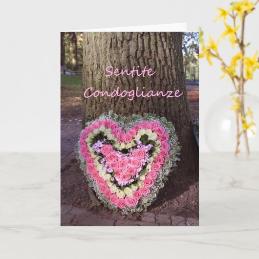italiaans sympathie Sentite Condoglianze Kaart (Gele Bloem)