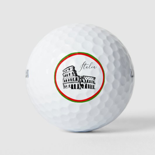 ** Italiaans Taal Italië Italië Colosseum Golfballen (Voorkant)