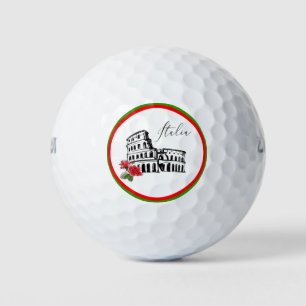 ** Italiaans Taal Italië Italië Colosseum Rozen Golfballen