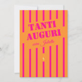 Italiaans tanti auguri verjaardagsfeest wenskaart (Voorkant)