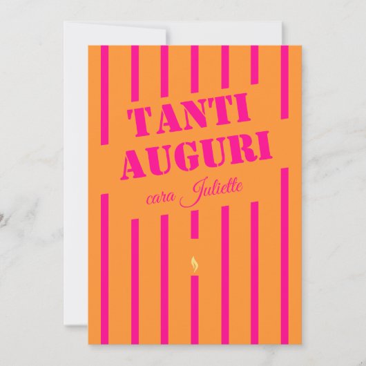 Italiaans tanti auguri verjaardagsfeest wenskaart (Voorkant)