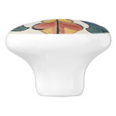 Italiaans Tegel Bloemen Traditioneel Keramische Knop (Zijkant)