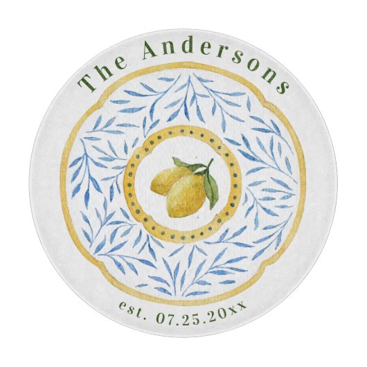 Italiaans Tegel - Eigen jaarglas Snijplank (Voorkant)