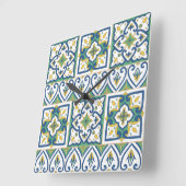 Italiaans Tegel Patroon - Siciliaanse keramiek Vierkante Klok (Hoek)