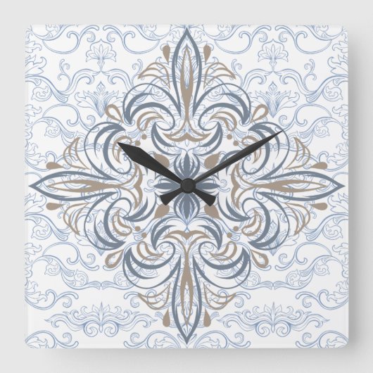 Italiaans Tegel wandklok, vierkante wandklok (Voorkant)