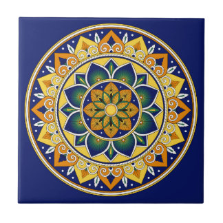 Italiaans tegelpatroon - Peacock motifs majolica Tegeltje